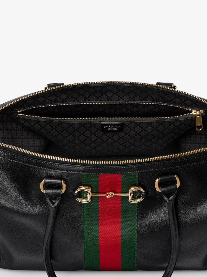 Gucci Borsetto Leather Shoulder Bag With Metal Horsebit