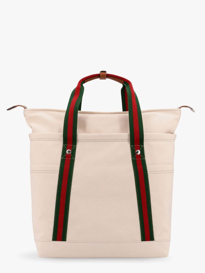 Gucci Canvas Shopping Bag With Web Details