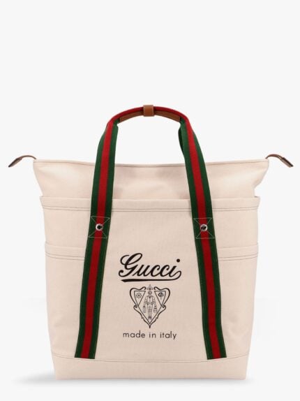 Gucci Canvas Shopping Bag With Web Details