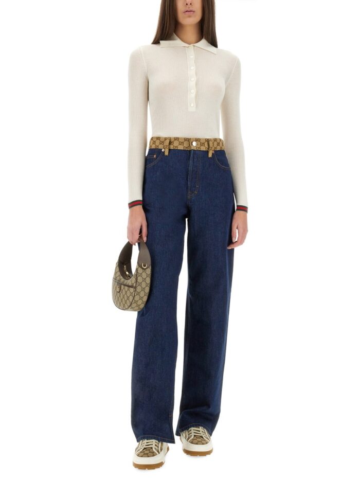 Gucci CASHMERE AND SILK POLO SHIRT