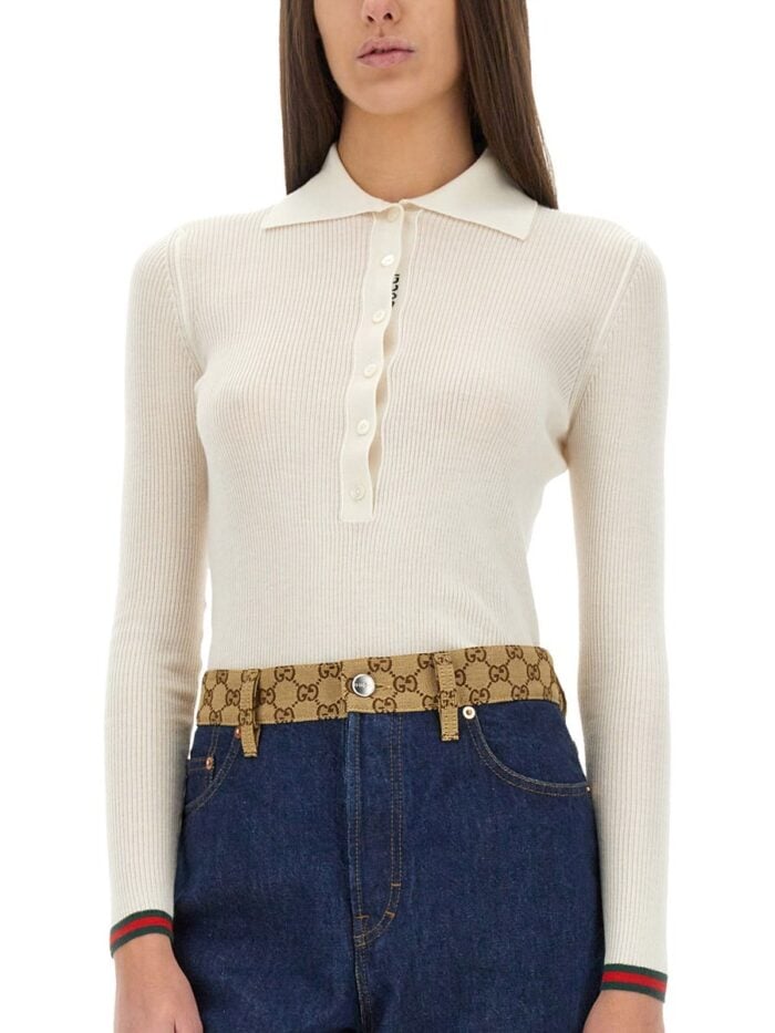 Gucci CASHMERE AND SILK POLO SHIRT