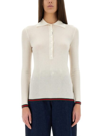 Gucci CASHMERE AND SILK POLO SHIRT