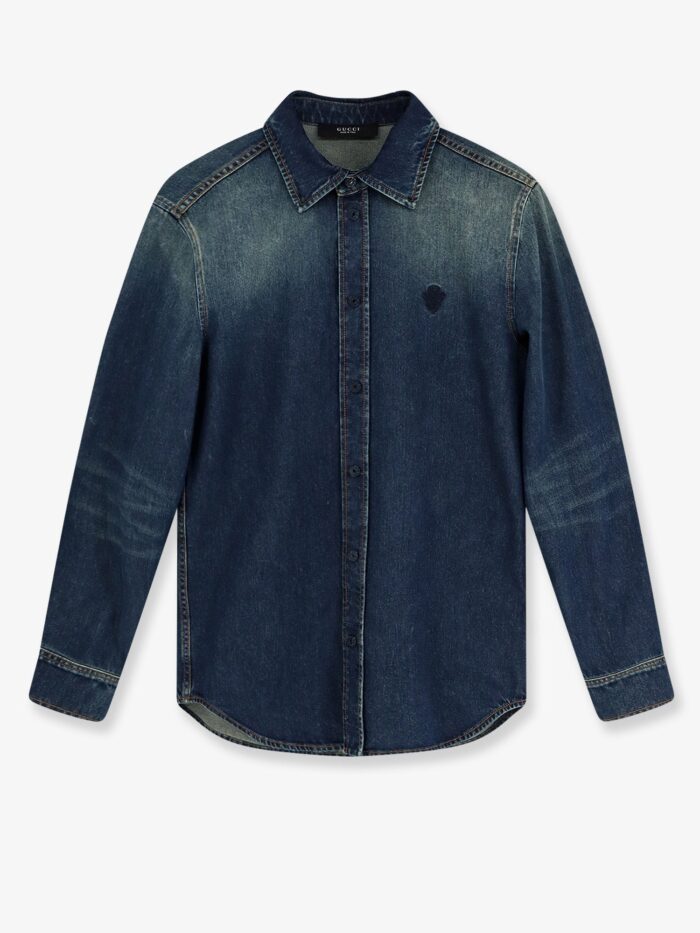 Gucci Certified Washed Cotton Denim Shirt