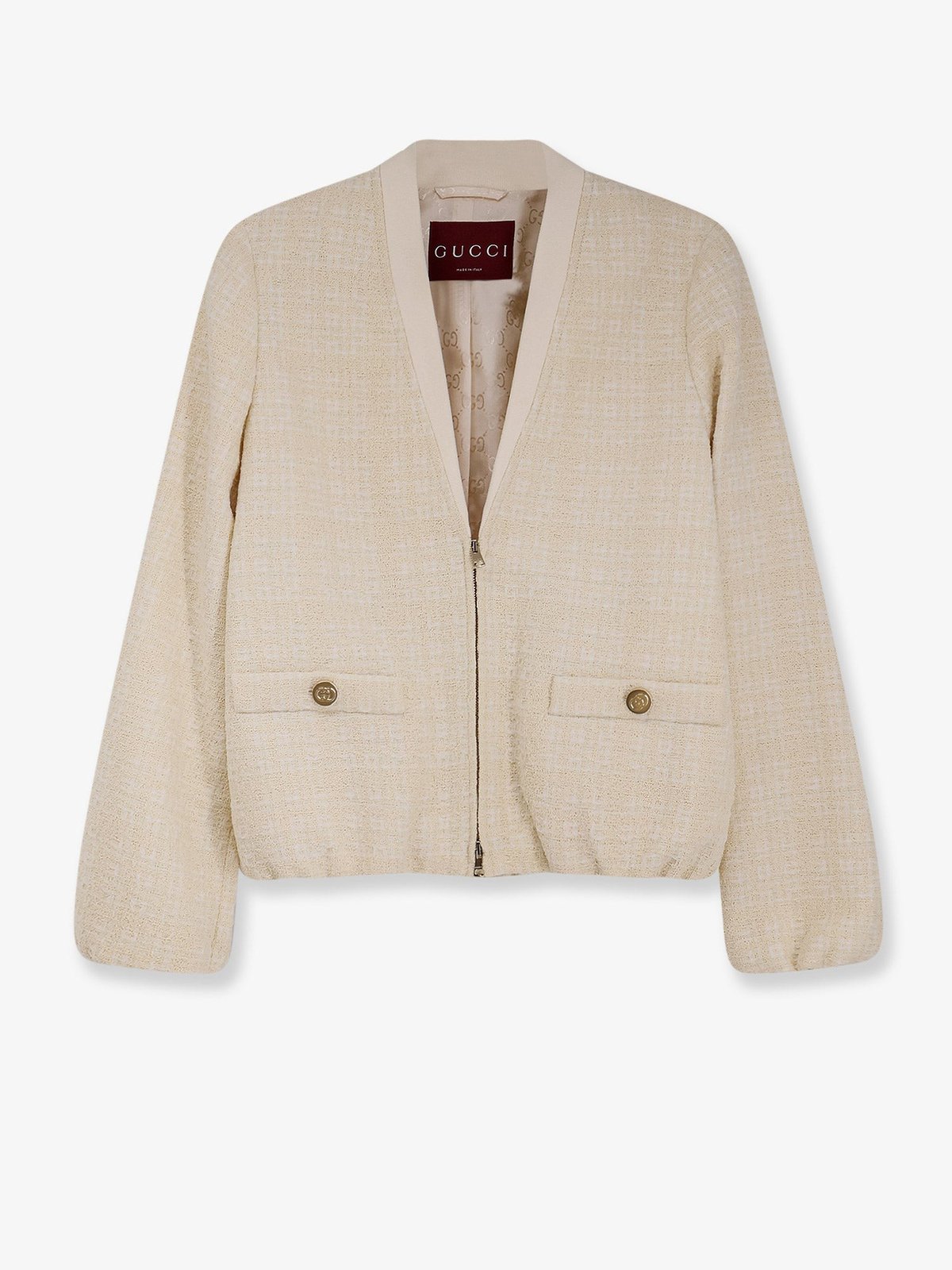 Gucci Checked Cotton Tweed Jacket