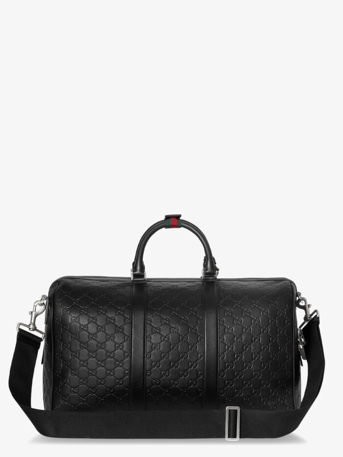 Gucci Coated Canvas GG Emblem Travel Bag With GG Motif