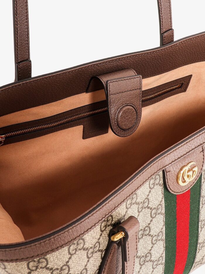 Gucci Coated Canvas Ophidia Shopping Bag With Supreme GG Fabric