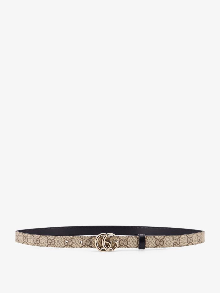 gucci coated canvas reversible belt with gg supreme motif Gucci Coated Canvas Reversible Belt With GG Supreme Motif