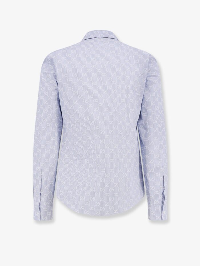 Gucci Cotton And Silk Shirt With All-over GG Logo
