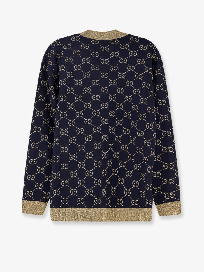 Gucci Cotton Blend Cardigan With All-over GG Logo