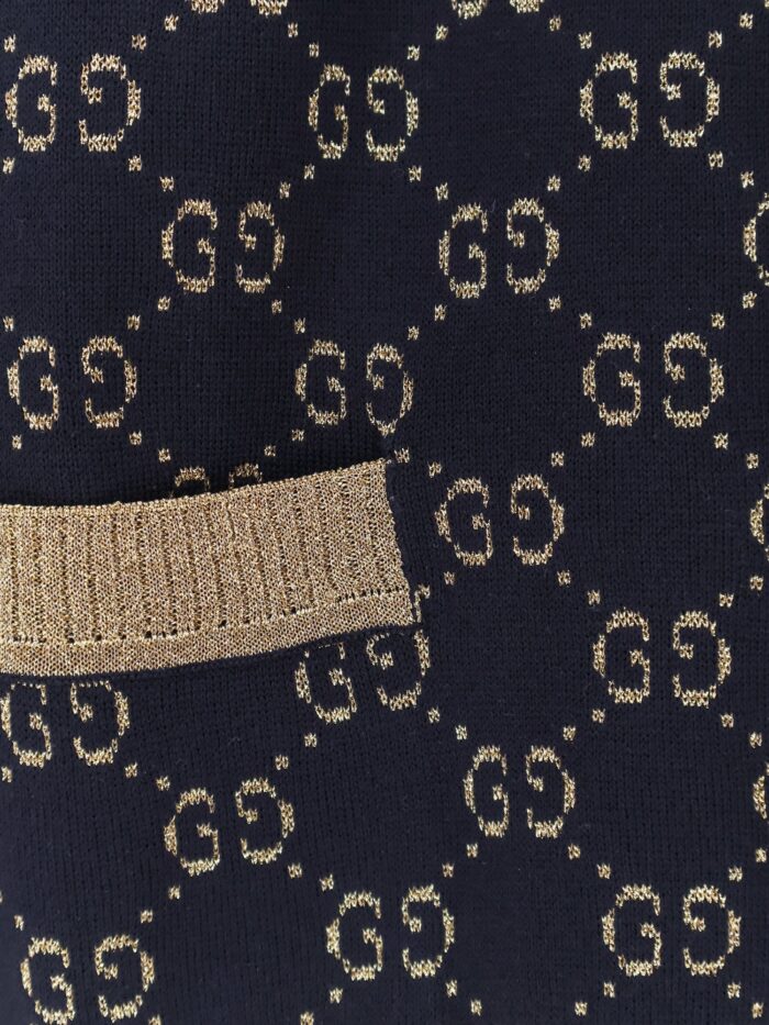 Gucci Cotton Blend Cardigan With All-over GG Logo