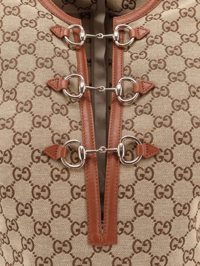 Gucci Cotton Blend Dress With All-over Gg Print