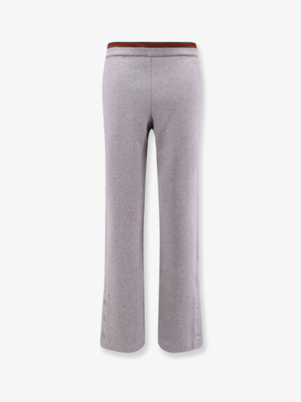 Gucci Cotton Blend Trouser With Web Detail