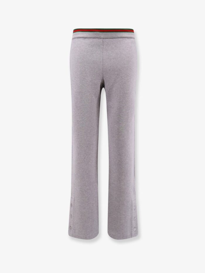 gucci cotton blend trouser with web detail Gucci Cotton Blend Trouser With Web Detail