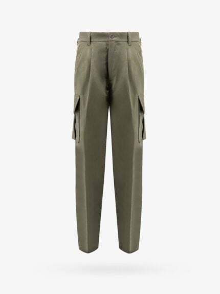 Gucci Cotton Cargo Trouser With Gg Fabric Inserts