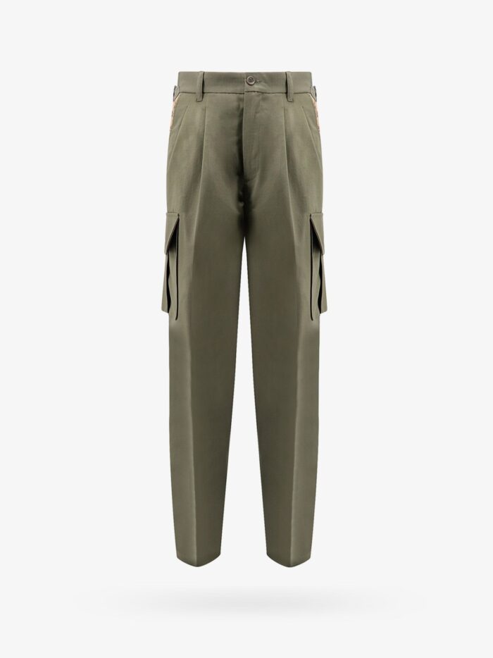 Gucci Cotton Cargo Trouser With Gg Fabric Inserts