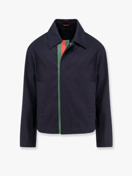 Gucci Cotton Gabardine Jacket With Embossed Logo