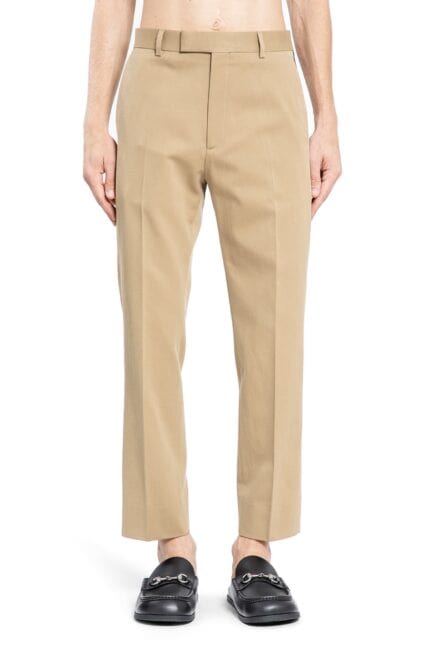 GUCCI Cotton Garbardine Web Trousers