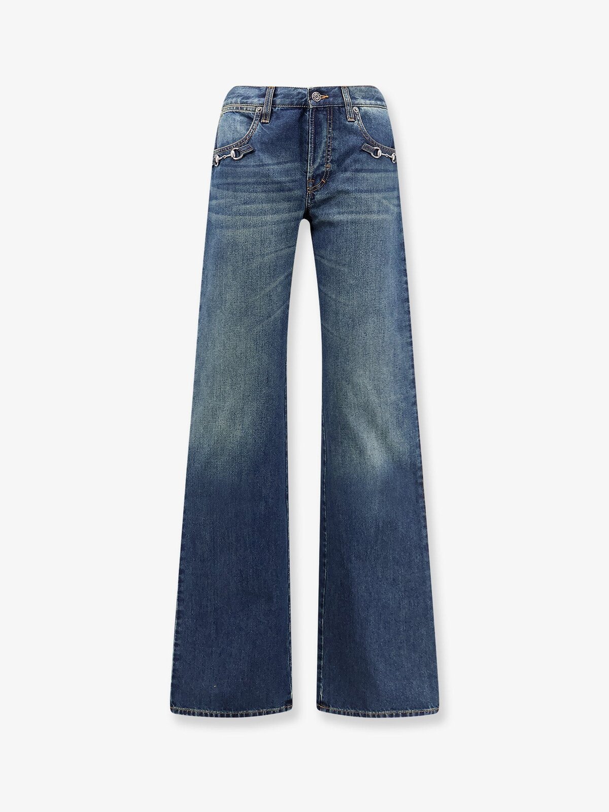 Gucci Cotton Jeans With Horsebit
