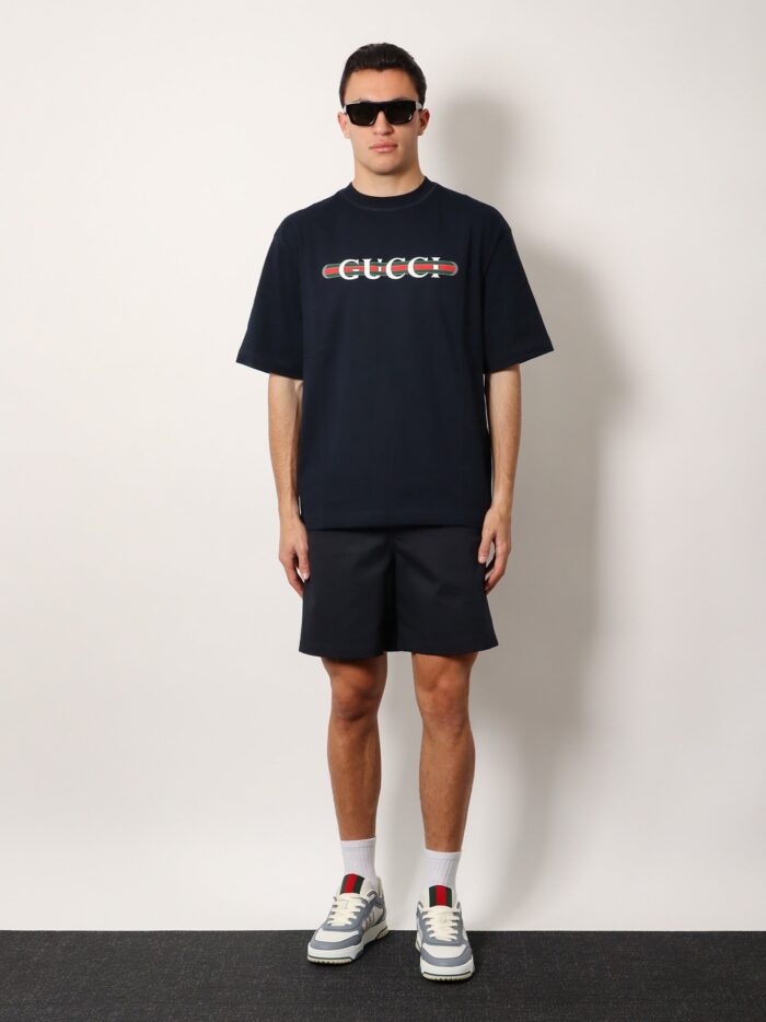 Gucci Cotton Jersey T-shirt With Lettering Logo