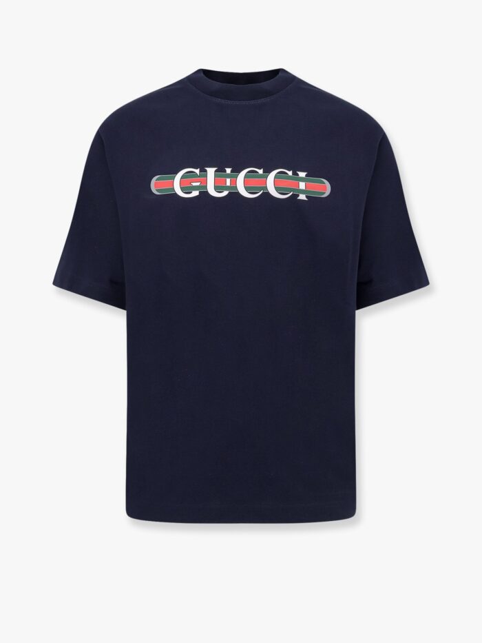 Gucci Cotton Jersey T-shirt With Lettering Logo