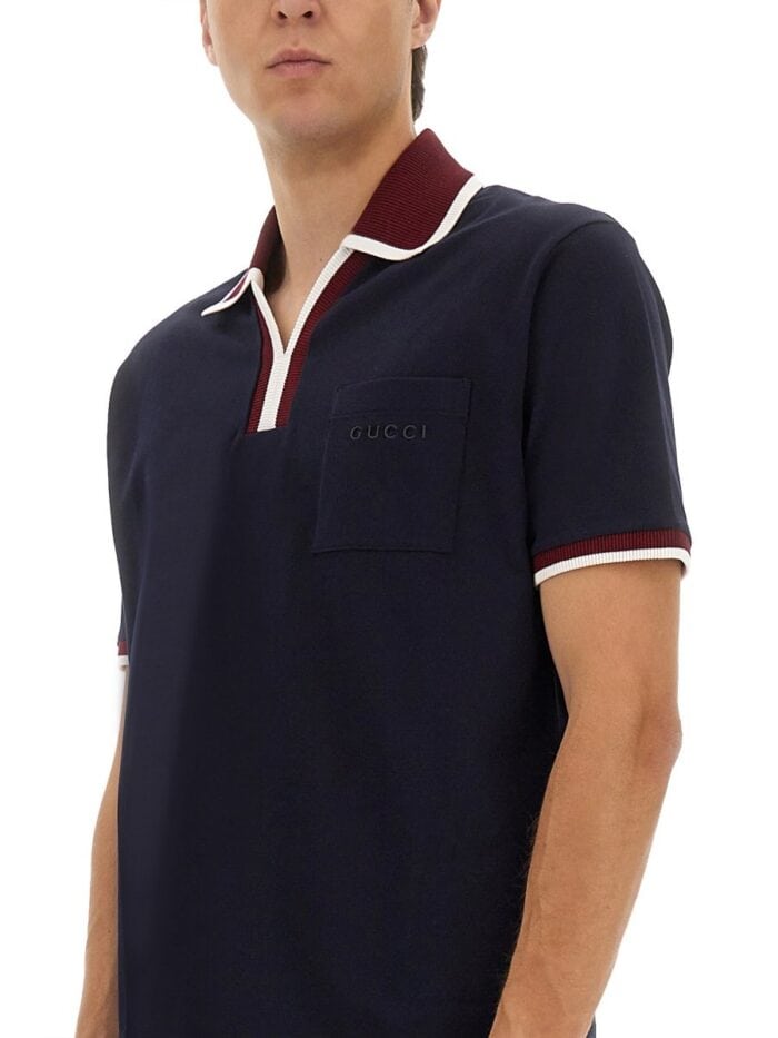 Gucci COTTON PIQUE POLO