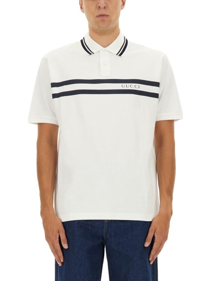 gucci cotton pique polo shirt Gucci COTTON PIQUE POLO SHIRT