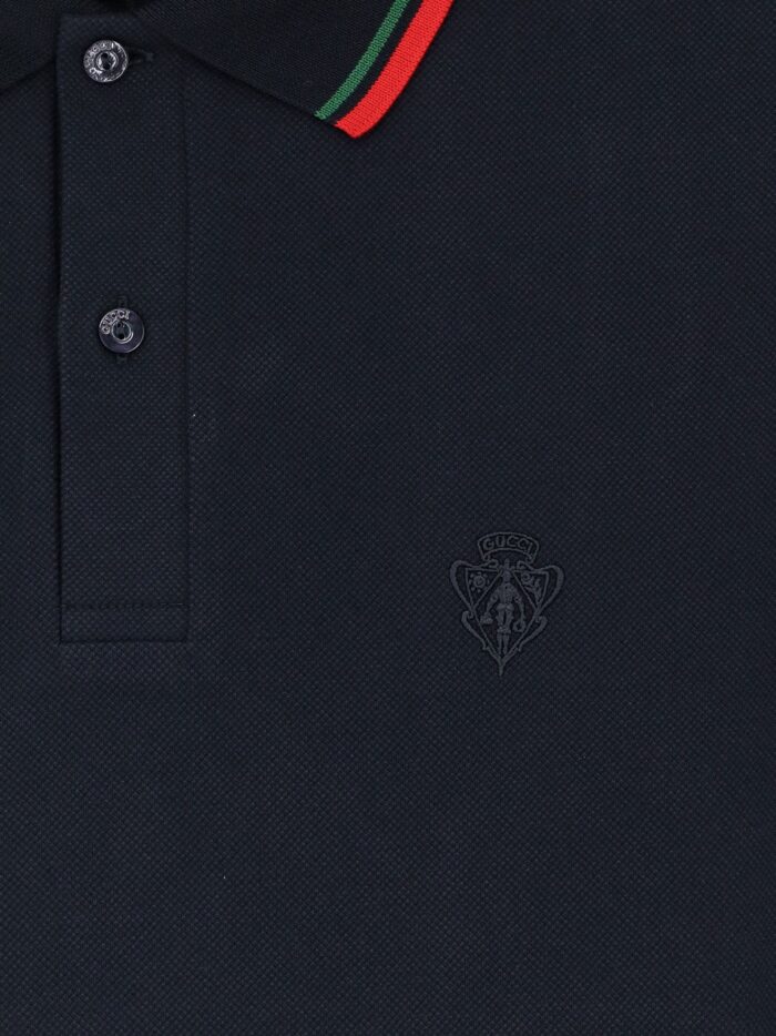 Gucci Cotton Polo Shirt With Embroidered Logo On The Front