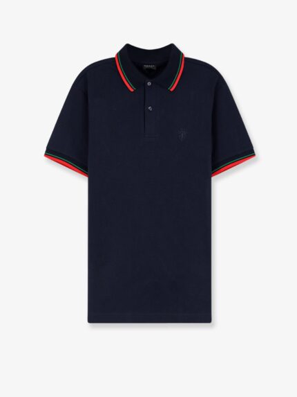 Gucci Cotton Polo Shirt With Embroidered Logo On The Front