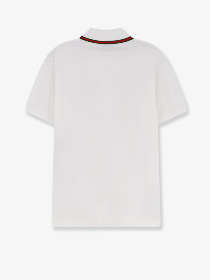 Gucci Cotton Polo Shirt With Nastro Web Detail On The Collar