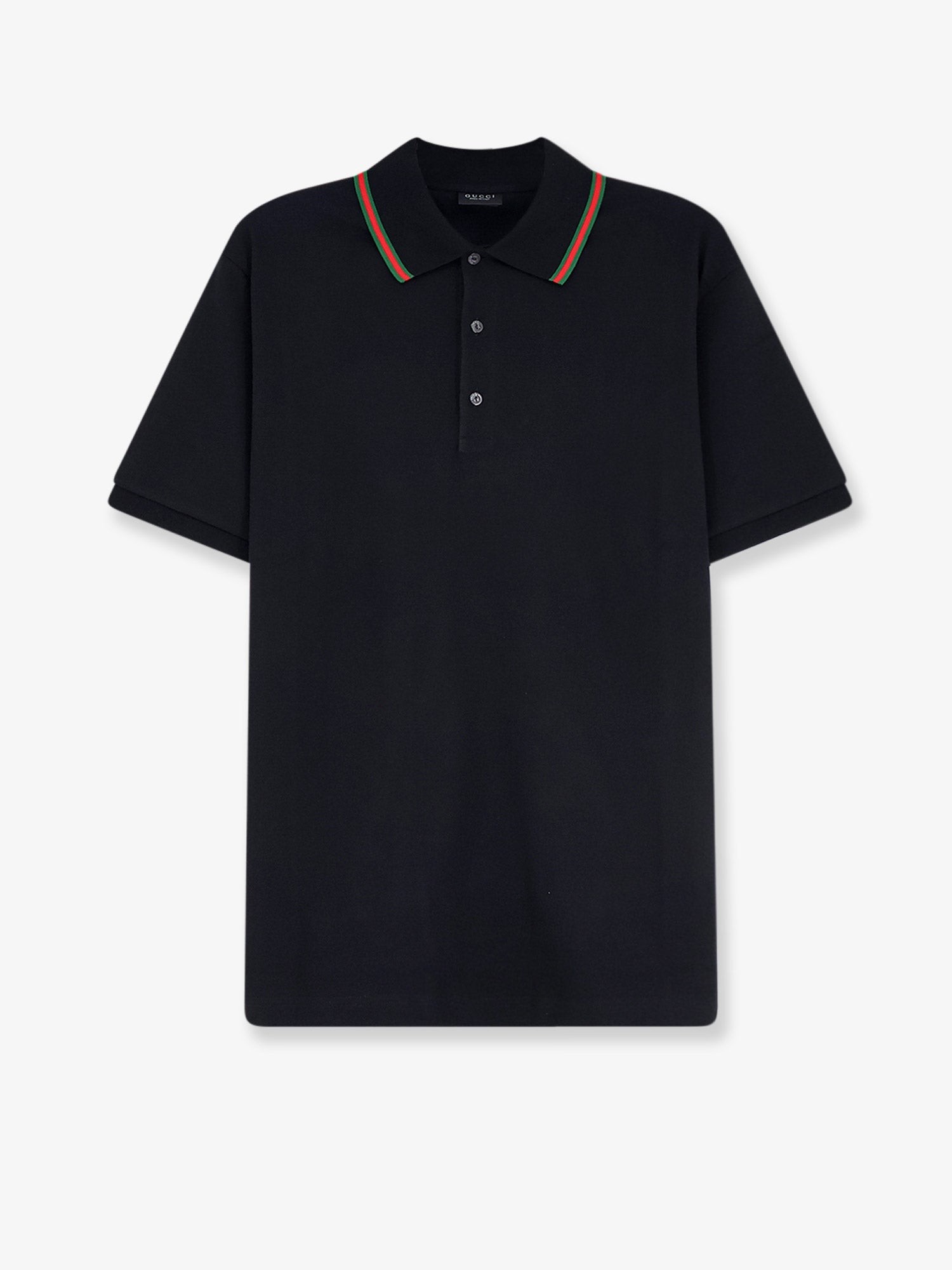 Gucci Cotton Polo Shirt With Nastro Web Detail On The Collar