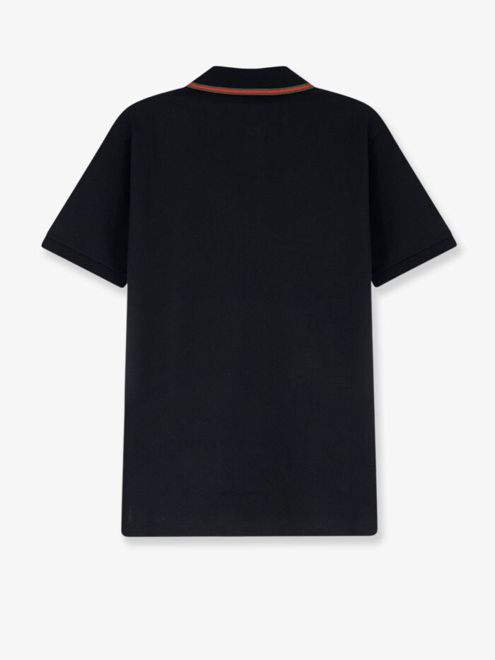 Gucci Cotton Polo Shirt With Nastro Web Detail On The Collar