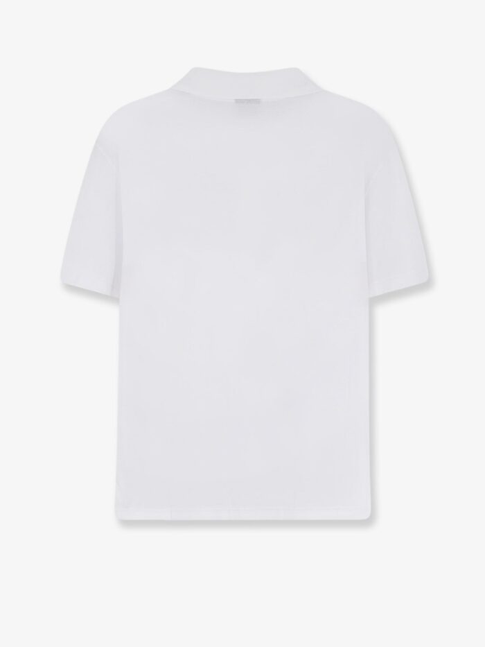 Gucci Cotton Polo Shirt With Web Print On The Front