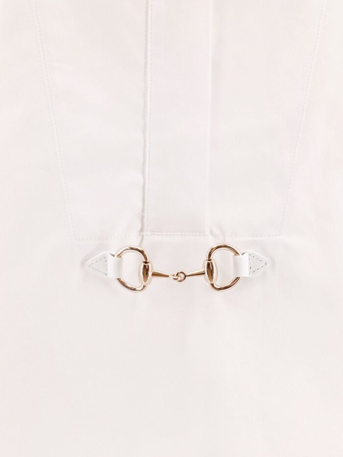 Gucci Cotton Popeline Shirt With Iconic Metal Horsebit