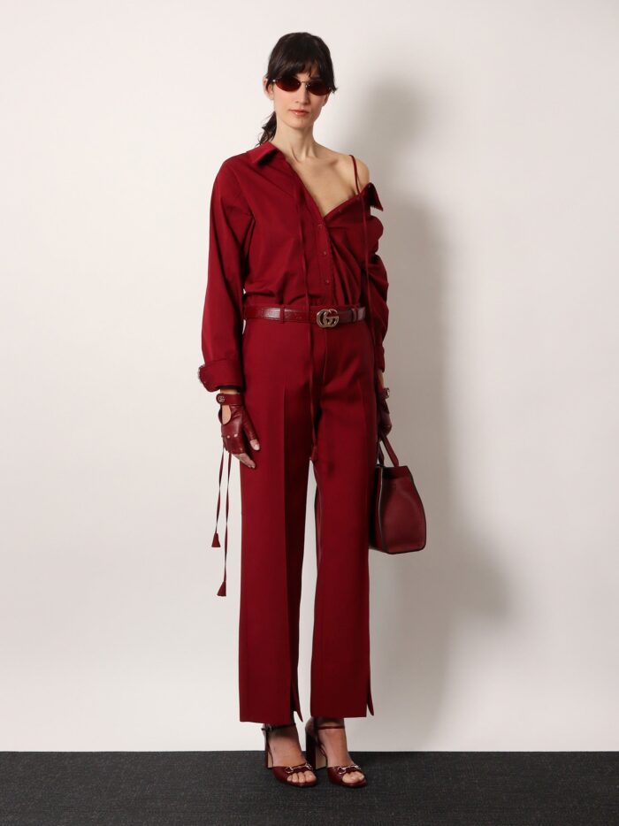Gucci Cotton Popeline Shirt With Ties And Laces Profiles