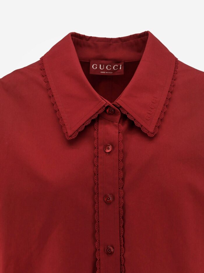 Gucci Cotton Popeline Shirt With Ties And Laces Profiles