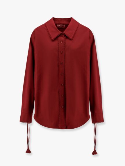 Gucci Cotton Popeline Shirt With Ties And Laces Profiles