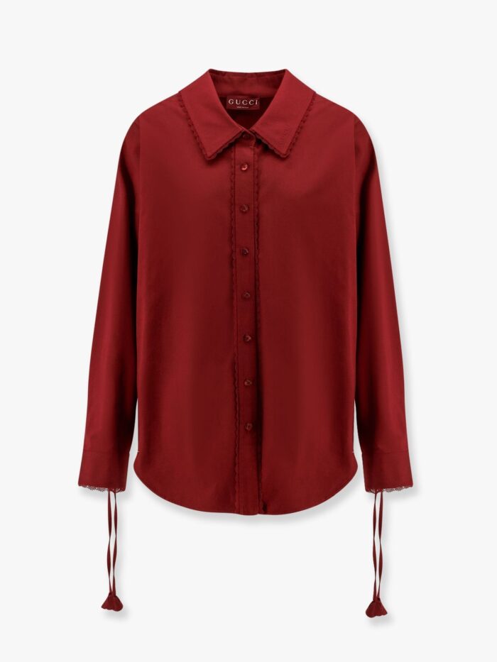 Gucci Cotton Popeline Shirt With Ties And Laces Profiles