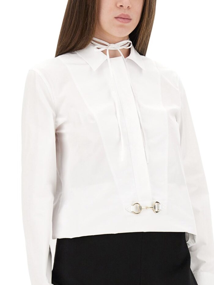 Gucci COTTON POPLIN SHIRT WITH CLAMP