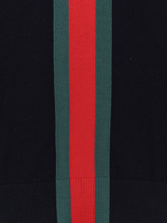 Gucci Cotton Sweater With Nastro Web Inlay