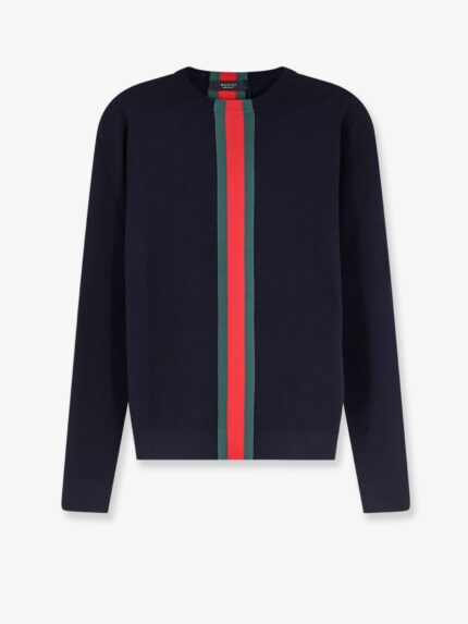 Gucci Cotton Sweater With Nastro Web Inlay