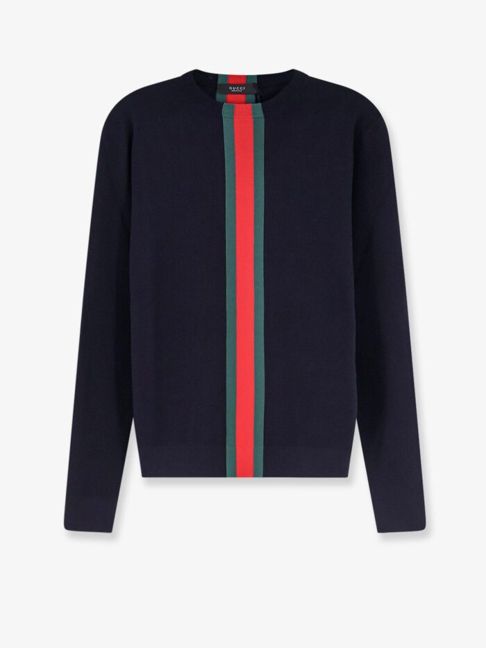 Gucci Cotton Sweater With Nastro Web Inlay