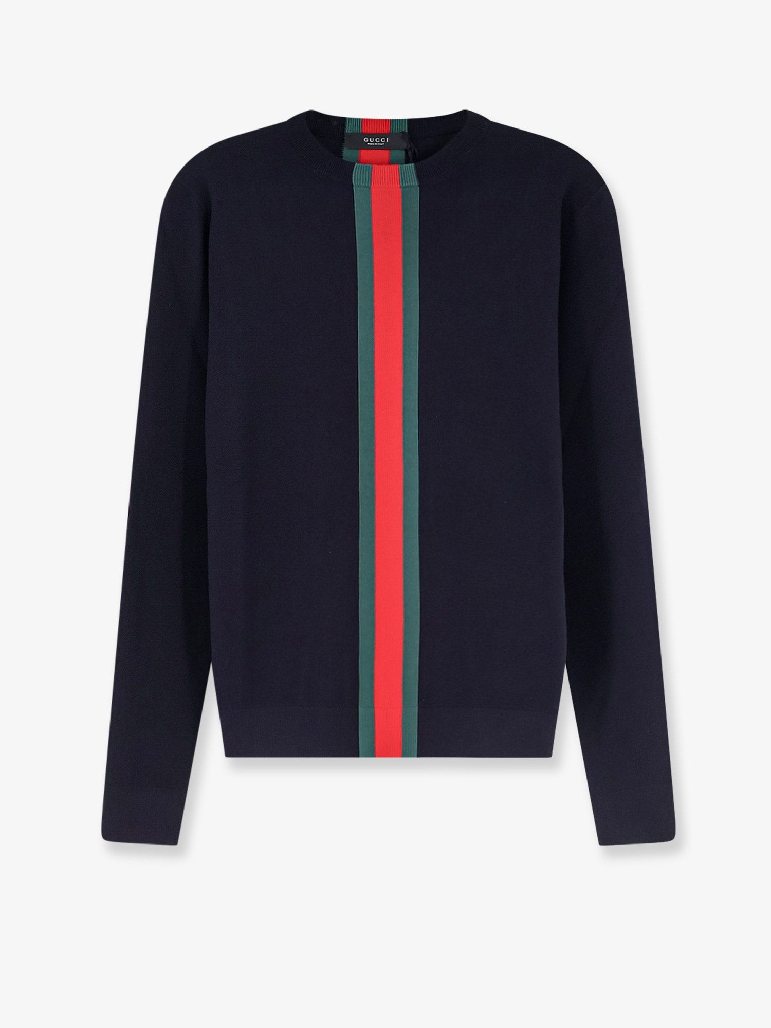 Gucci Cotton Sweater With Nastro Web Inlay