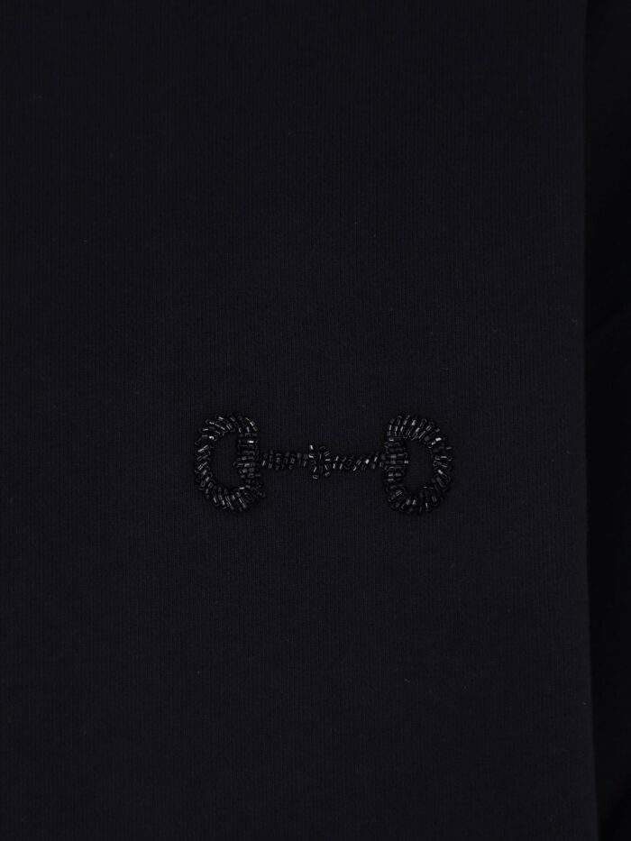 Gucci Cotton Sweatshirt With Beaded Horsebit Detail