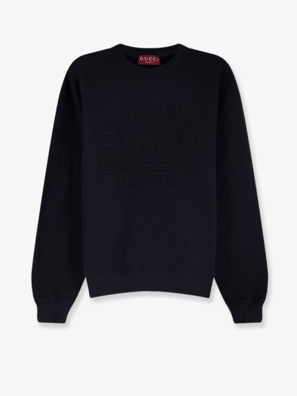 Gucci Cotton Sweatshirt With Frontal Embossed Logo