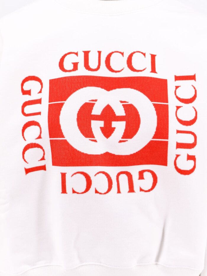 Gucci Cotton Sweatshirt With Frontal Flocked Logo