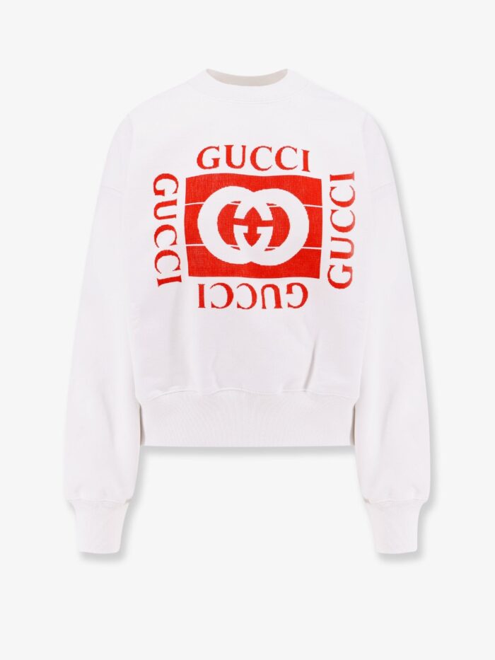 Gucci Cotton Sweatshirt With Frontal Flocked Logo