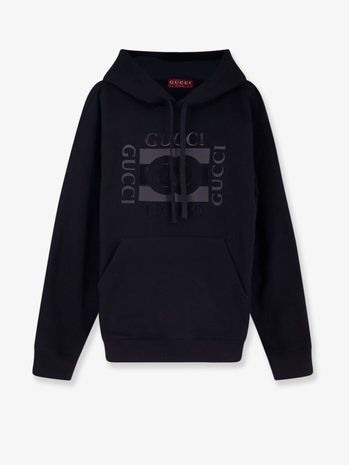 gucci cotton sweatshirt with gg incrocio print Gucci Cotton Sweatshirt With GG Incrocio Print