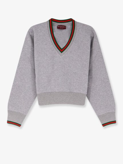 Gucci Cotton Sweatshirt With Web Detail