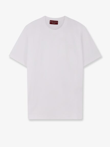Gucci Cotton T-shirt With Embroidered GG Incrocio Logo