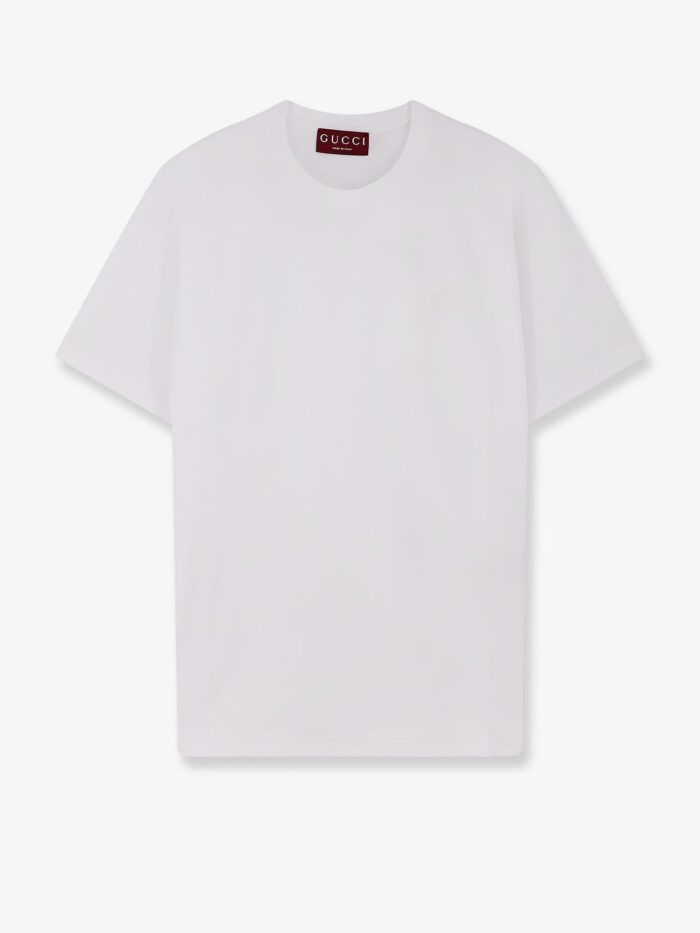 Gucci Cotton T-shirt With Embroidered GG Incrocio Logo